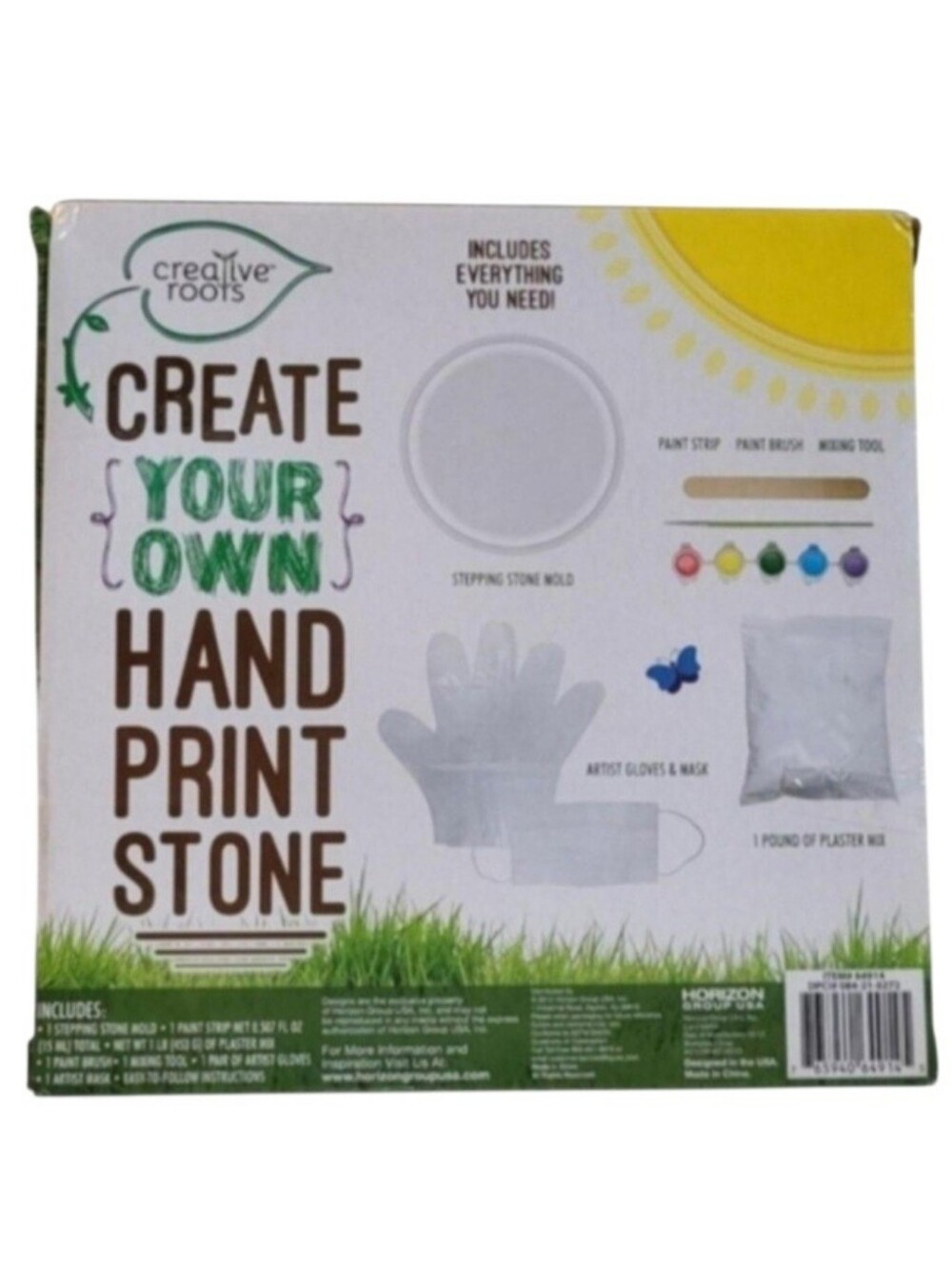 NEW Creative Roots Create Your Own Hand Print Stone Kit - Picture 2 of 2